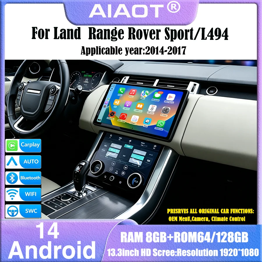 Khadas Vim4 8Gb - Pour Land Rover Sport/L494 2014-2017, écran