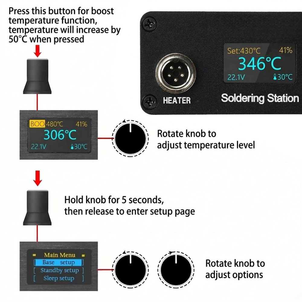 Station de soudure T12, alimen - Soldering Station T12 Oled avis et prix